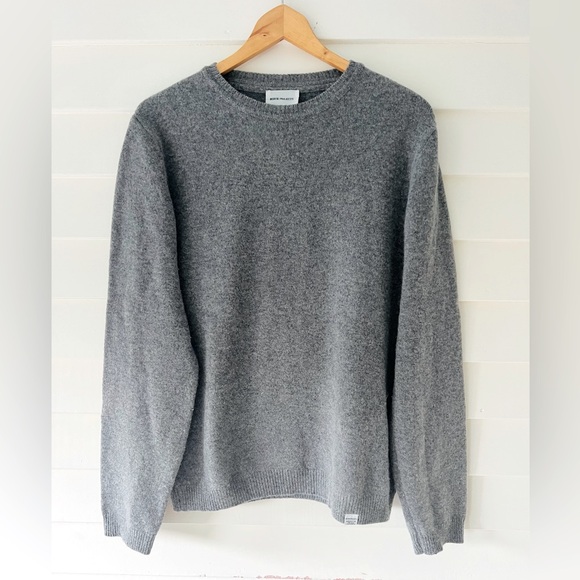 Norse Projects Sigfred Lambswool Crew Sweater Grey Medium - Picture 9 of 12